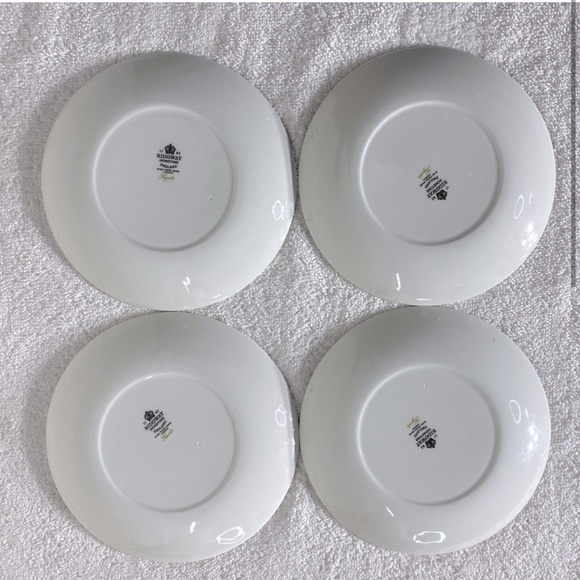 Vintage Ridgway Ironstone Kyoto Flower Pattern Side Snack Plates x4 - Picture 2 of 11